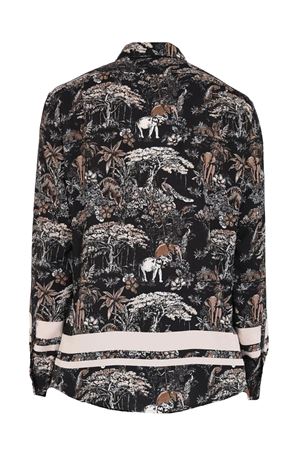 Black tropical print shirt YES LONDON | XCM720401